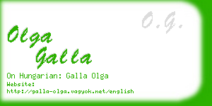 olga galla business card